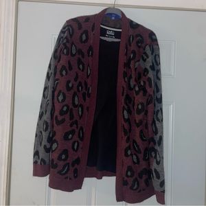 Croft and Barrow Cheetah Cardigan